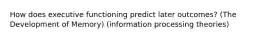 How does executive functioning predict later outcomes? (The Development of Memory) (information processing theories)