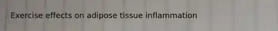 Exercise effects on adipose tissue inflammation