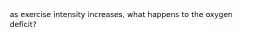 as exercise intensity increases, what happens to the oxygen deficit?