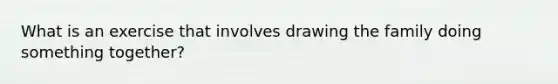 What is an exercise that involves drawing the family doing something together?