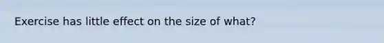 Exercise has little effect on the size of what?