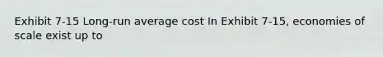 Exhibit 7-15 Long-run average cost In Exhibit 7-15, economies of scale exist up to