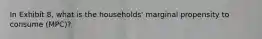 In Exhibit 8, what is the households' marginal propensity to consume (MPC)?