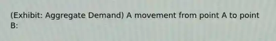 (Exhibit: Aggregate Demand) A movement from point A to point B: