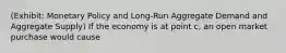 (Exhibit: Monetary Policy and Long-Run Aggregate Demand and Aggregate Supply) If the economy is at point c, an open market purchase would cause