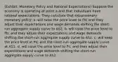 (Exhibit: Monetary Policy and Rational Expectations) Suppose the economy is operating at point a and that individuals have rational expectations. They calculate that expansionary monetary policy: a. will raise the price level to Pd; and they adjust their expectations and wage demands shifting the short-run aggregate supply curve to AS2. b. will raise the price level to Pb; and they adjust their expectations and wage demands shifting the short-run aggregate supply curve to AS1. c. will keep the price level at Pa; and the short-run aggregate supply curve at AS1. d. will raise the price level to Pc; and they adjust their expectations and wage demands shifting the short-run aggregate supply curve to AS2.