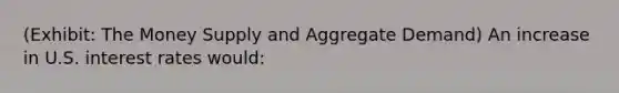 (Exhibit: The Money Supply and Aggregate Demand) An increase in U.S. interest rates would: