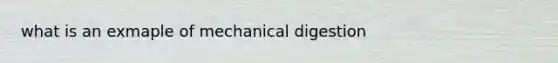 what is an exmaple of mechanical digestion