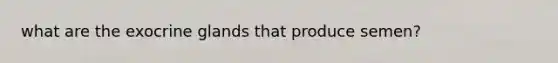 what are the exocrine glands that produce semen?