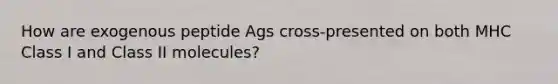 How are exogenous peptide Ags cross-presented on both MHC Class I and Class II molecules?