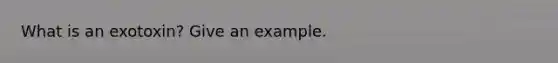 What is an exotoxin? Give an example.