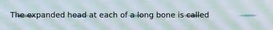 The expanded head at each of a long bone is called