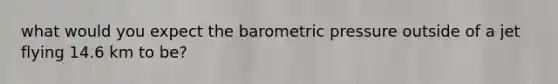 what would you expect the barometric pressure outside of a jet flying 14.6 km to be?