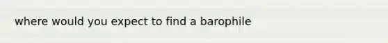 where would you expect to find a barophile