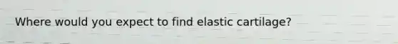 Where would you expect to find elastic cartilage?