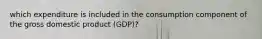 which expenditure is included in the consumption component of the gross domestic product (GDP)?