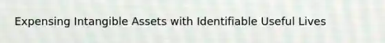 Expensing Intangible Assets with Identifiable Useful Lives