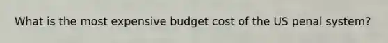 What is the most expensive budget cost of the US penal system?