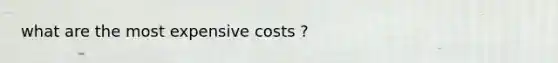 what are the most expensive costs ?