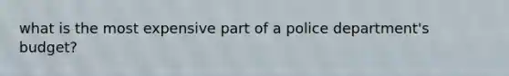 what is the most expensive part of a police department's budget?