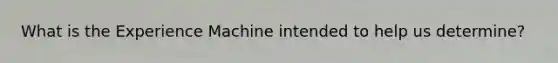 What is the Experience Machine intended to help us determine?