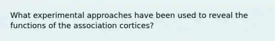 What experimental approaches have been used to reveal the functions of the association cortices?