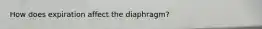 How does expiration affect the diaphragm?