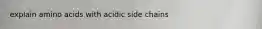 explain amino acids with acidic side chains