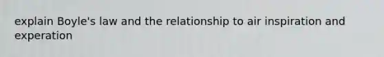 explain <a href='https://www.questionai.com/knowledge/kdvBalZ1bx-boyles-law' class='anchor-knowledge'>boyle's law</a> and the relationship to air inspiration and experation