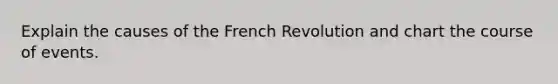 Explain the causes of the French Revolution and chart the course of events.