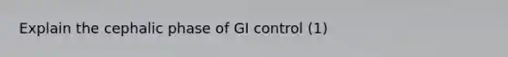 Explain the cephalic phase of GI control (1)