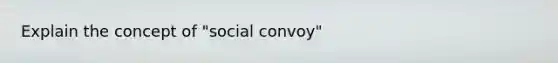 Explain the concept of "social convoy"