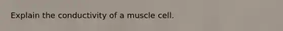 Explain the conductivity of a muscle cell.