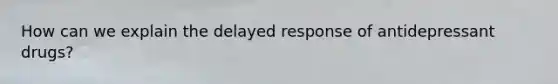 How can we explain the delayed response of antidepressant drugs?