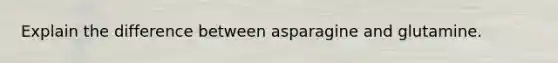 Explain the difference between asparagine and glutamine.