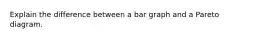 Explain the difference between a bar graph and a Pareto diagram.