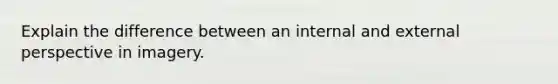 Explain the difference between an internal and external perspective in imagery.