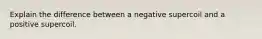 Explain the difference between a negative supercoil and a positive supercoil.