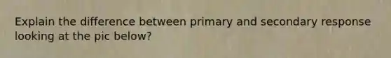 Explain the difference between primary and secondary response looking at the pic below?
