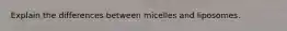 Explain the differences between micelles and liposomes.