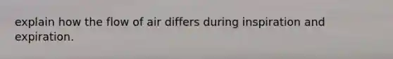 explain how the flow of air differs during inspiration and expiration.