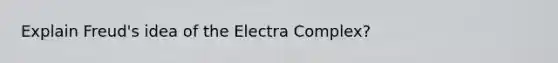 Explain Freud's idea of the Electra Complex?