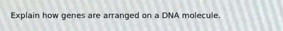 Explain how genes are arranged on a DNA molecule.