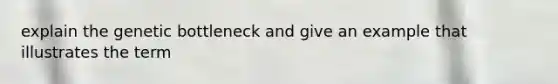 explain the genetic bottleneck and give an example that illustrates the term