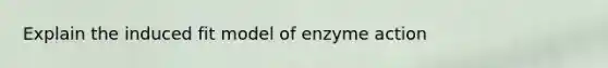 Explain the induced fit model of enzyme action