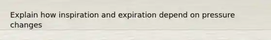 Explain how inspiration and expiration depend on pressure changes