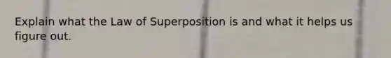 Explain what the Law of Superposition is and what it helps us figure out.