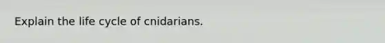 Explain the life cycle of cnidarians.