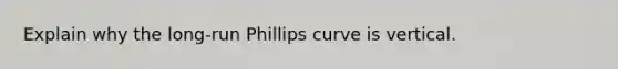 Explain why the long-run Phillips curve is vertical.