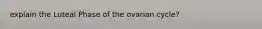 explain the Luteal Phase of the ovarian cycle?